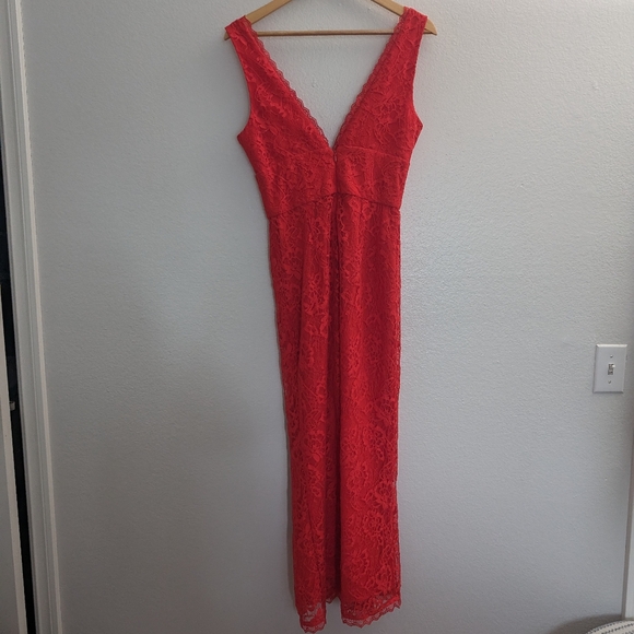 Lovers + Friends NWT Red Kenneth Lace Jumpsuit - Picture 10 of 16